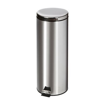 CLINTON Medium Round Stainless Steel Waste Receptacle TR-20S